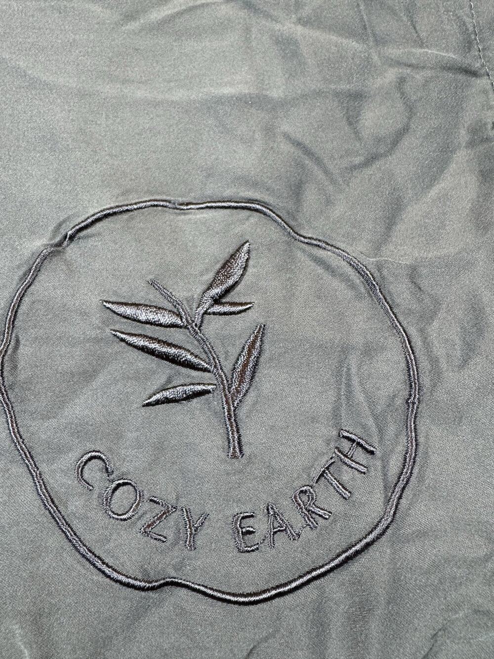 Cozy Earth King Size Flat Sheet Gray 100% Viscose From Bamboo Preowned 104X104”